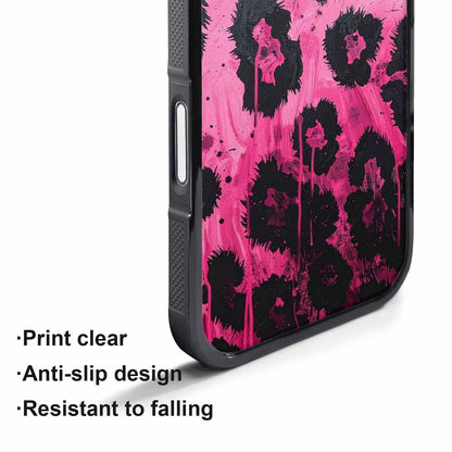 iPhone 17 Pro Case — Black Pink Ink Animal Print Animal, Custom Designed Case Cover