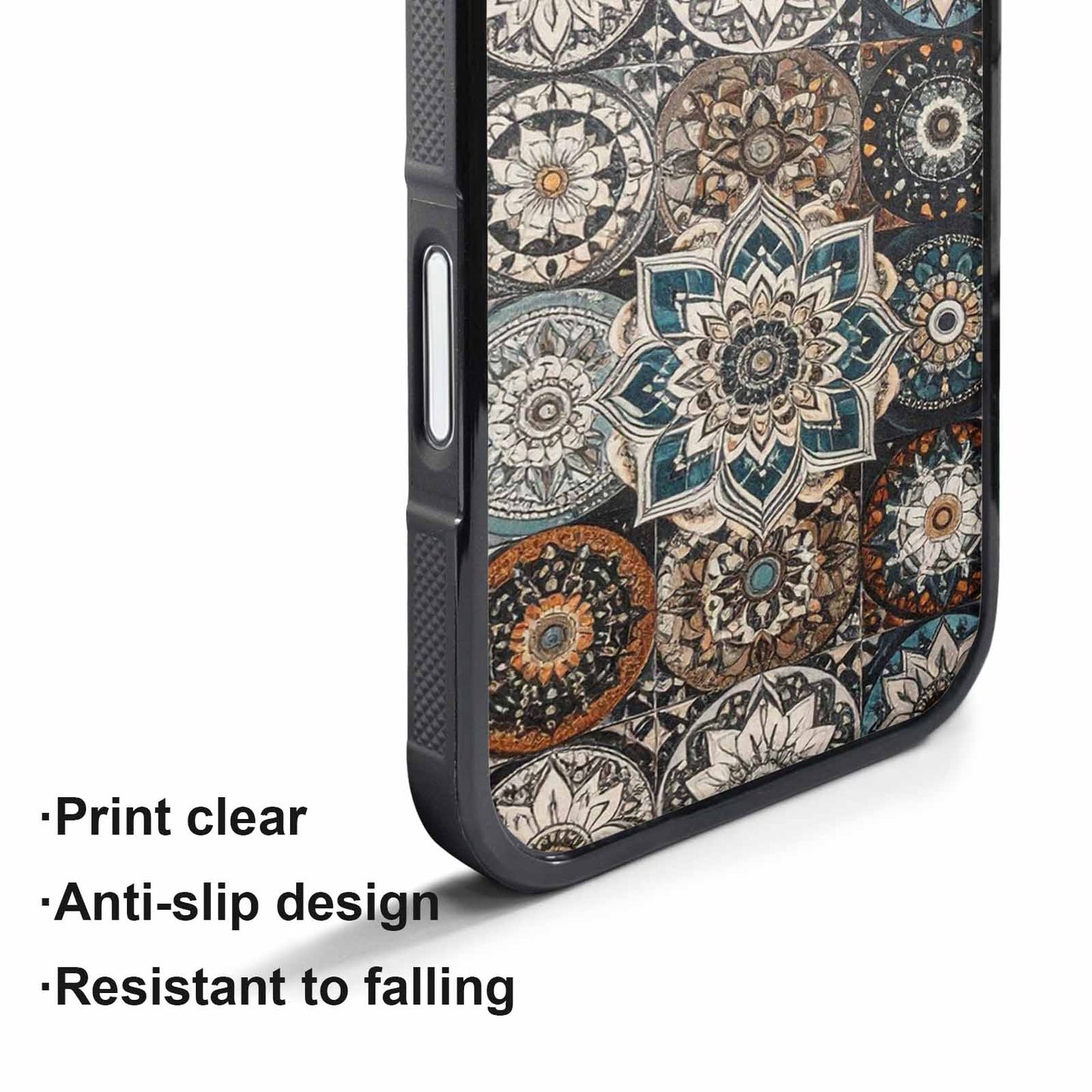 iPhone 17 Pro Max Case — Small Mandala Pattern, Randomly Floral, Custom Print Case Cover