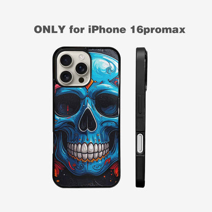 iPhone 16 Pro Max Case — Graffiti Skull Art Seamless Pattern Vibrant, Custom Phone Case