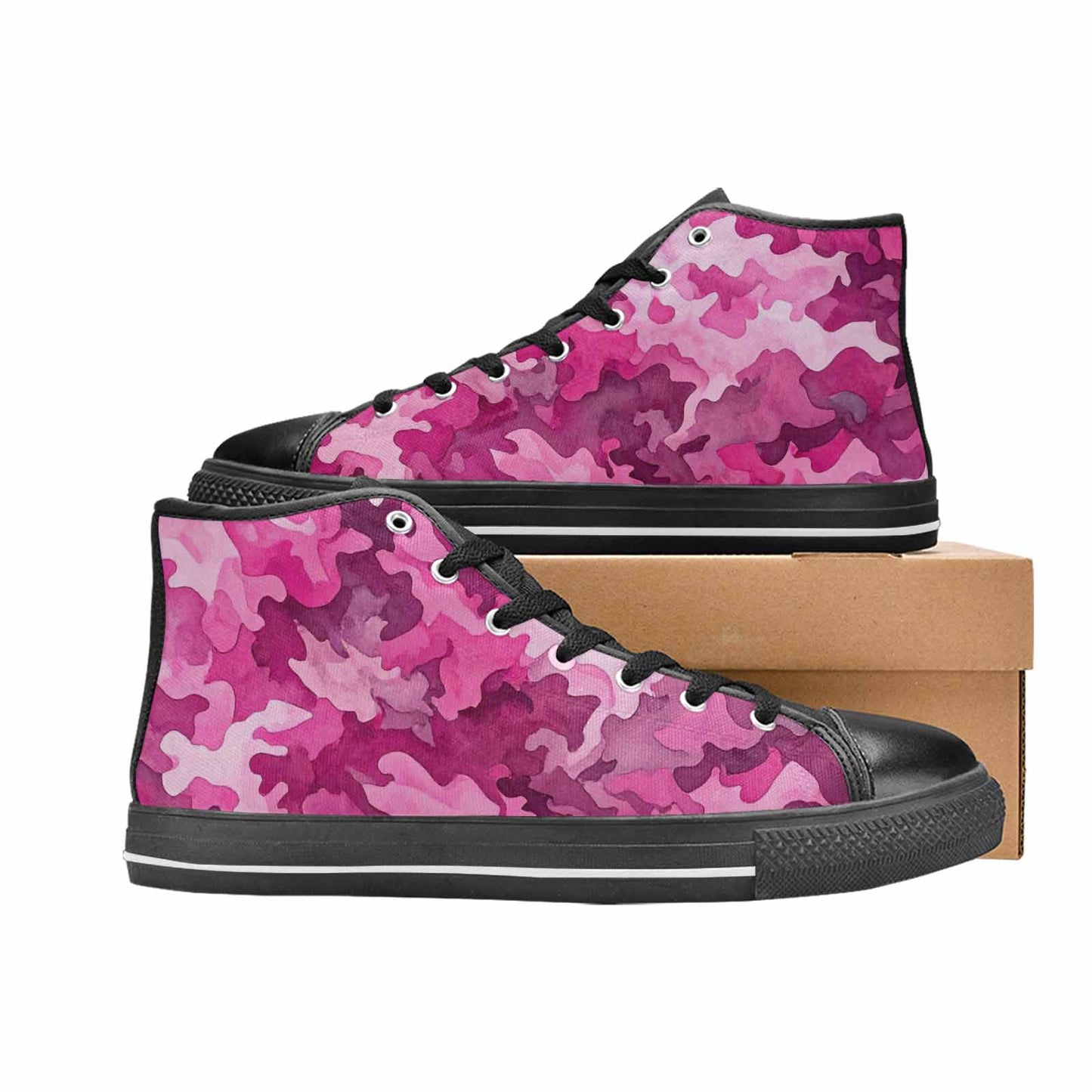 MEN'S Military Camouflage Blotch High Top Canvas Aesthetic Custom Sneakers