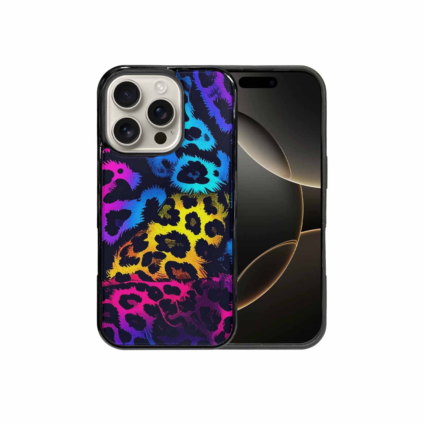 iPhone 16 Pro Case — Leopard Print Neon, Custom Print Case Cover