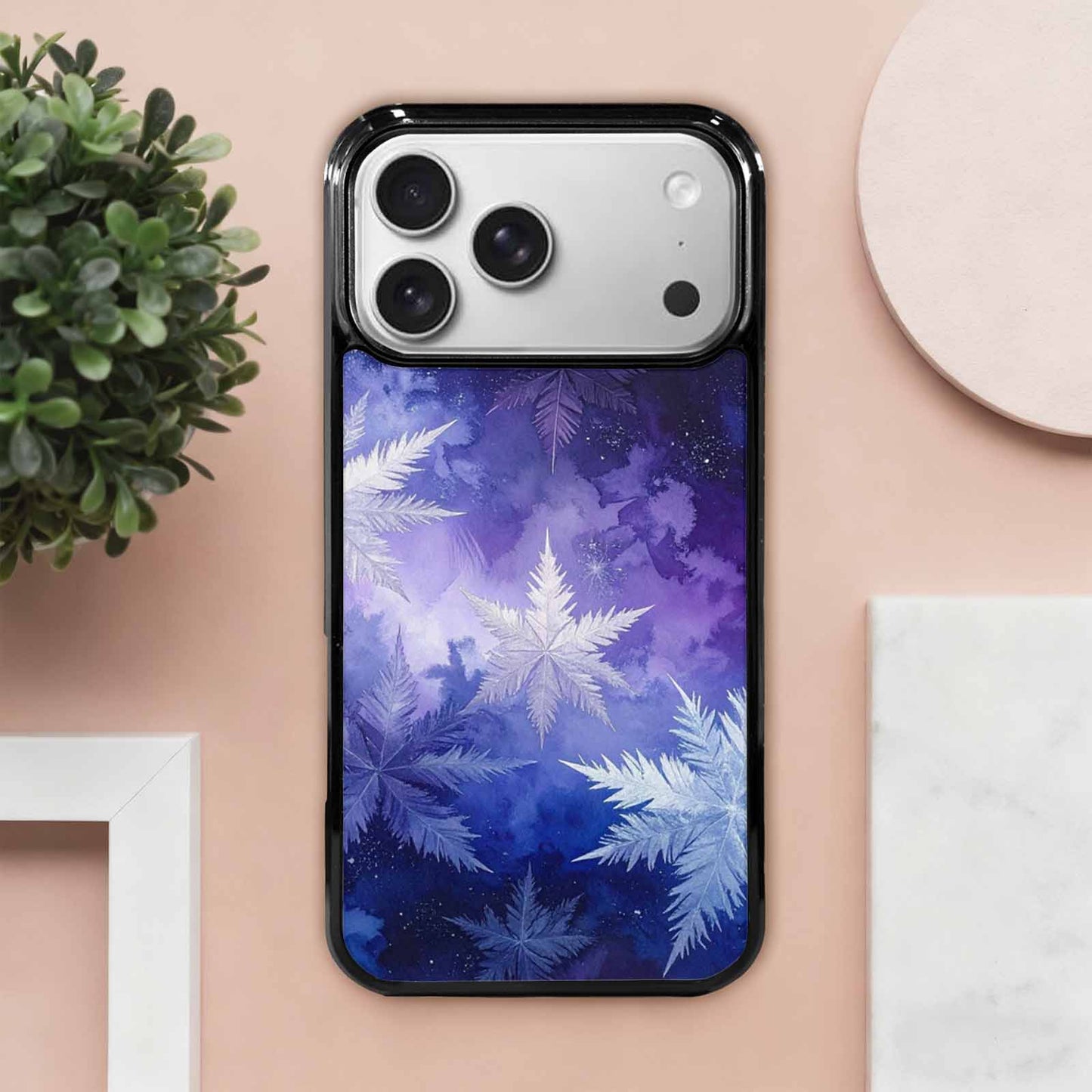 iPhone 17 Pro Max Case — Seamless Tileable Pattern Of Galaxy Space, Custom Art Phone Cover