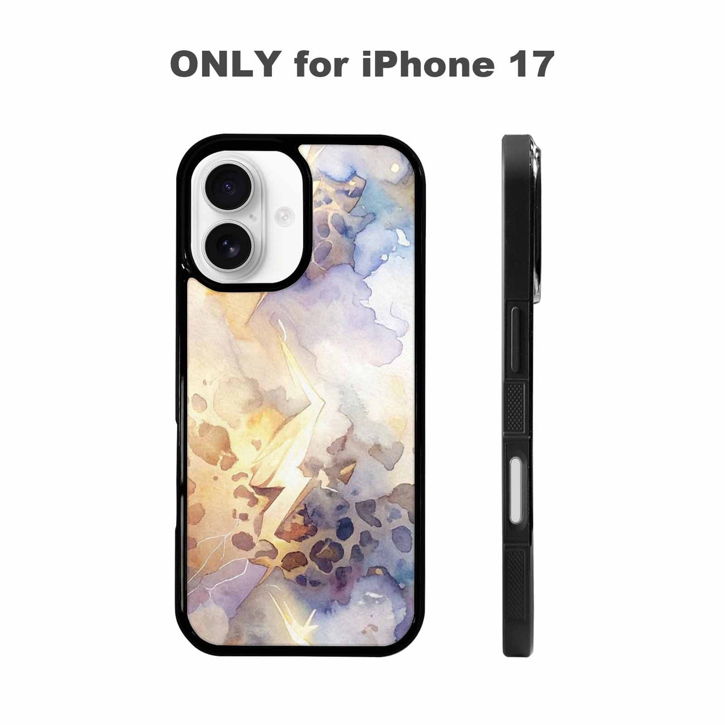 iPhone 17 Case — Glowing Leopard Print Animal Print, Custom Printed Phone Case