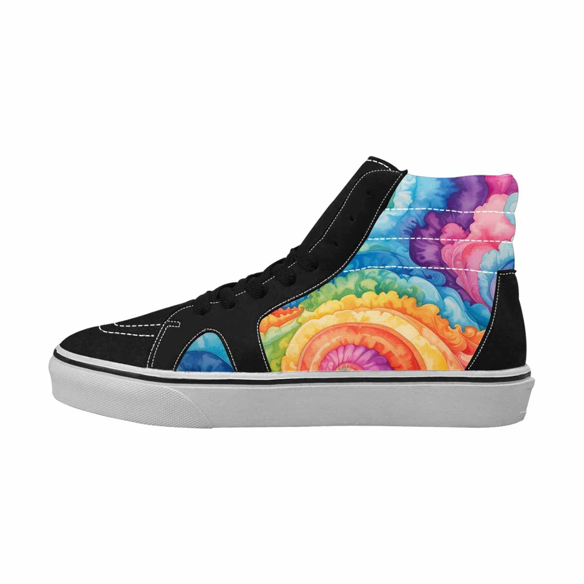 MEN'S Tie High Top Canvas Grunge Custom Shoes