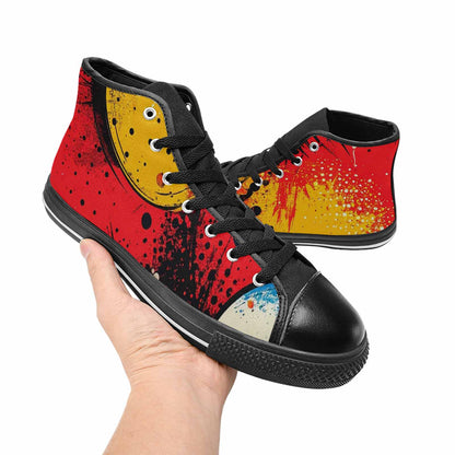 MEN'S Comic Book Halftone High Top Canvas Vivid Custom Sneakers