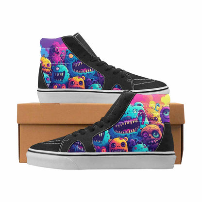 WOMEN'S Monsters High Top Canvas Graphic Print Aesthetic Customized Sneakers