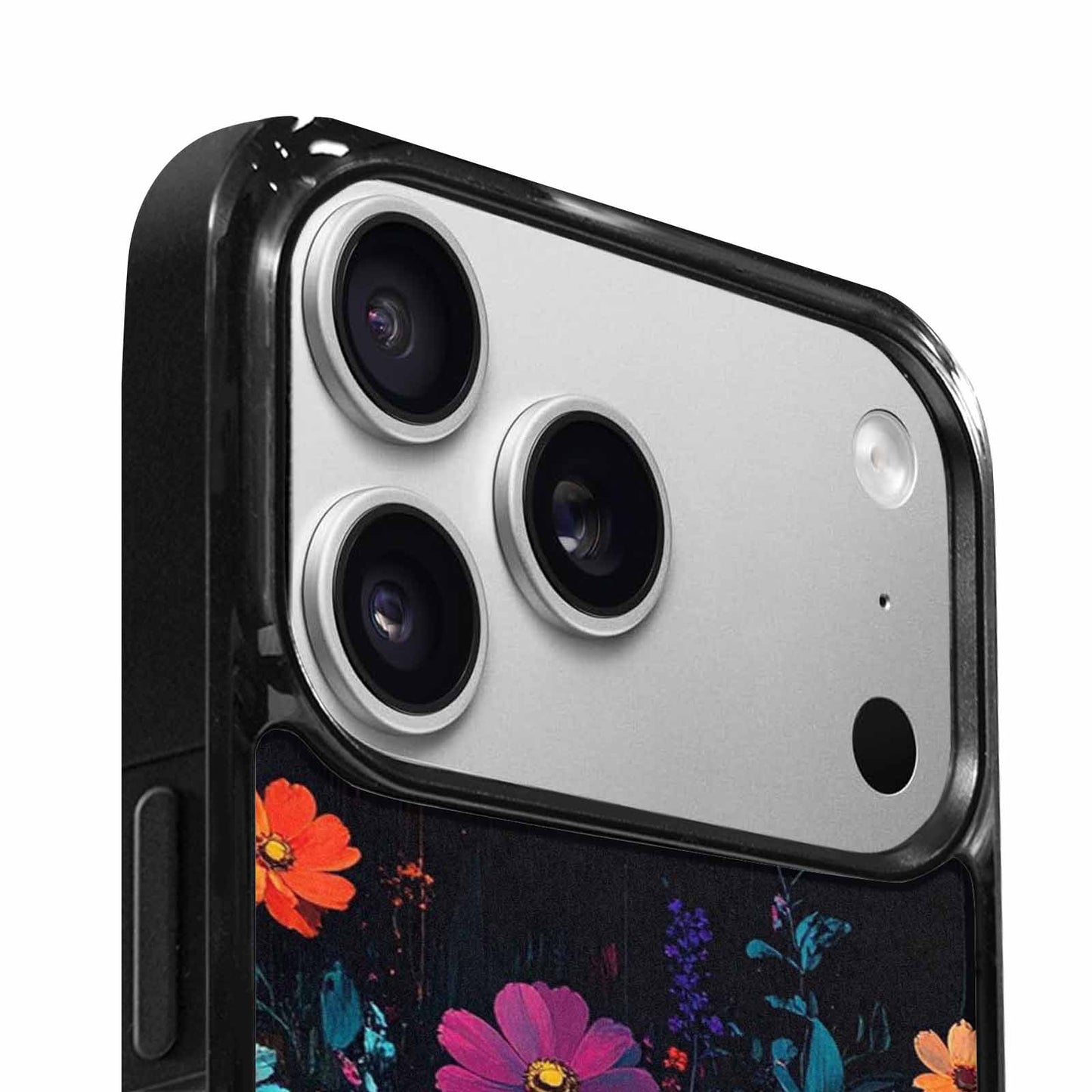 iPhone 17 Pro Max Case — Shadowy Glitch Floral Pattern Floral, Custom Made Phone Cover