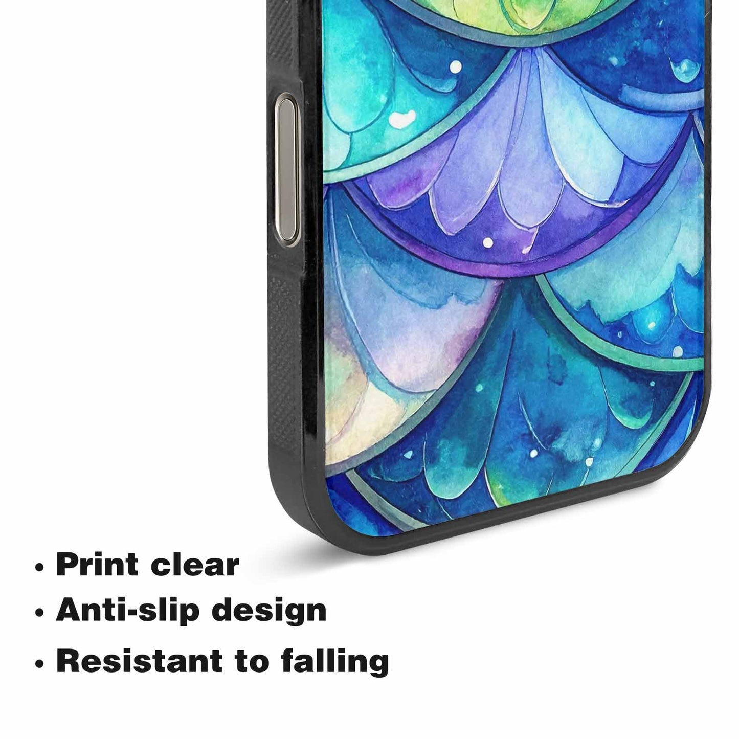 iPhone 16 Pro Max Case — Mermaid Scale Art Pattern, Custom Made Phone Cover