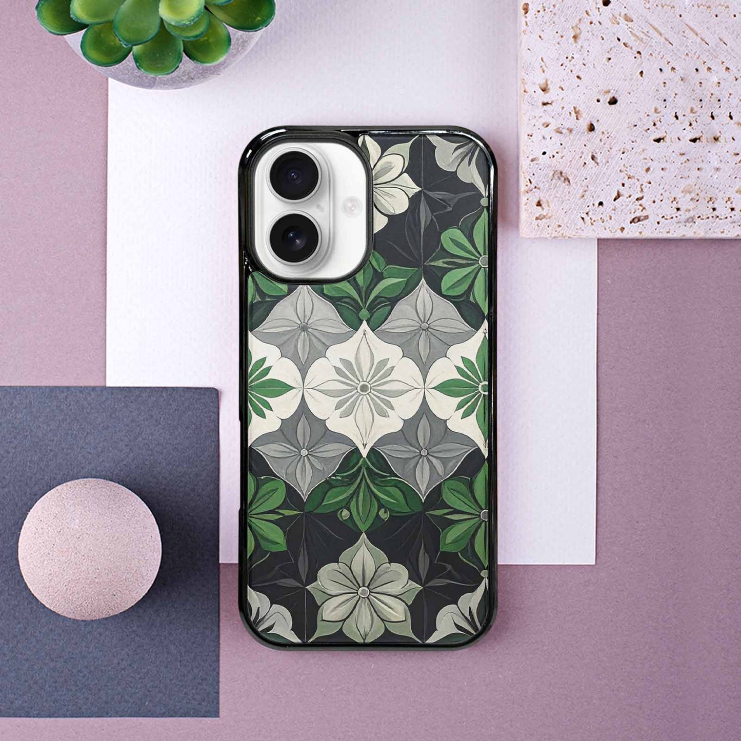 iPhone 16 Case — Aromantic Flag Color Theme Small Rainbow, Custom Art Phone Cover