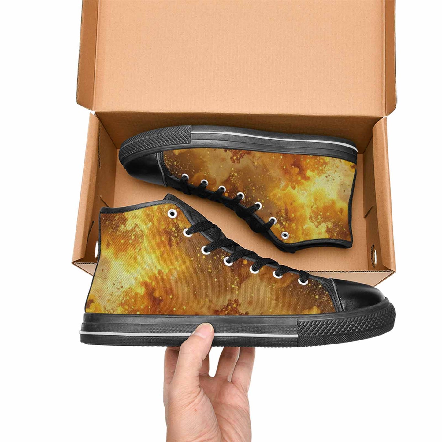 MEN'S Galaxy Art - High Top Canvas Aesthetic Shoes