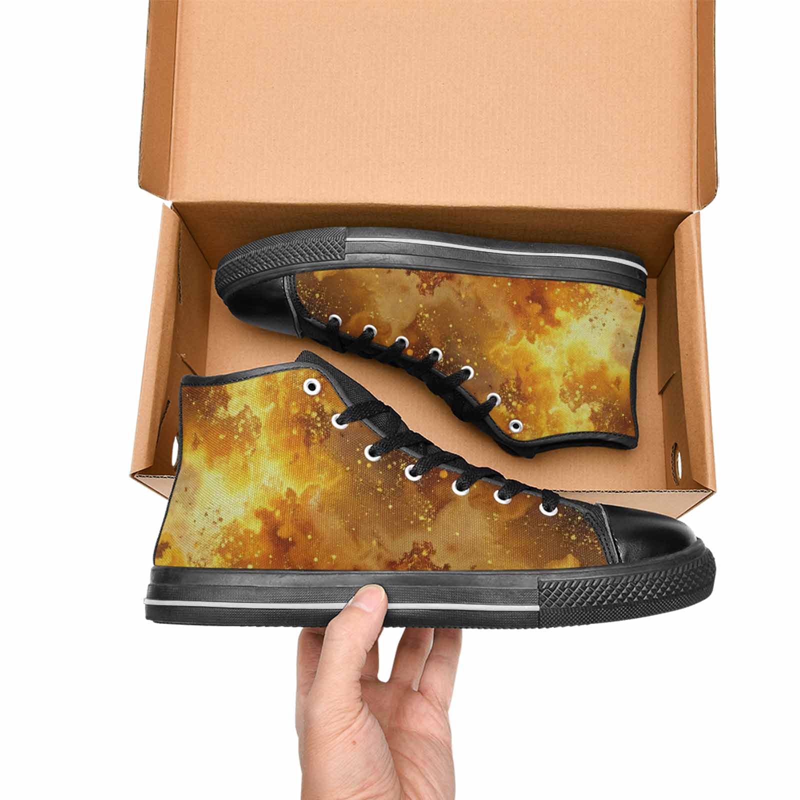 MEN'S Galaxy Art - High Top Canvas Aesthetic Shoes