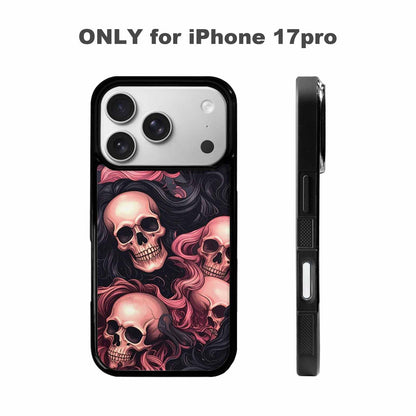 iPhone 17 Pro Case — Skull Dark Art Gothic Print Gothic, Custom Printed Phone Case