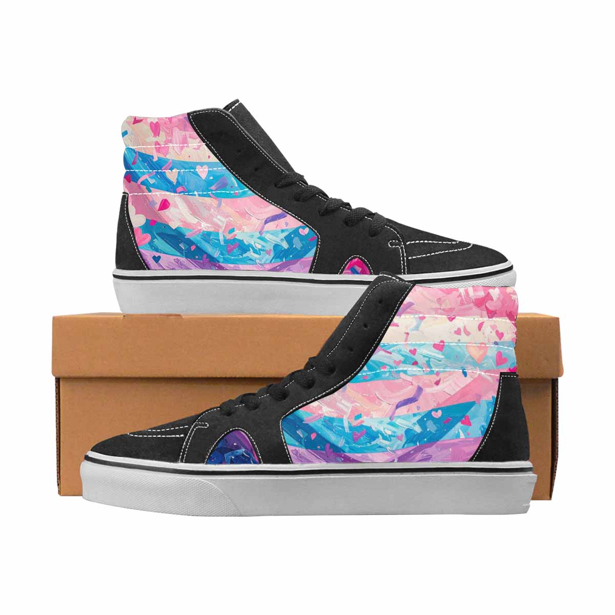 WOMEN'S Pride High Top Canvas Custom Fashion Vivid Custom Art Shoes