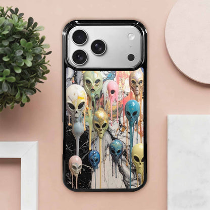 iPhone 17 Pro Max Case — Aliens Marblemelting Aliens Pa Alien Scifi, Custom Phone Case
