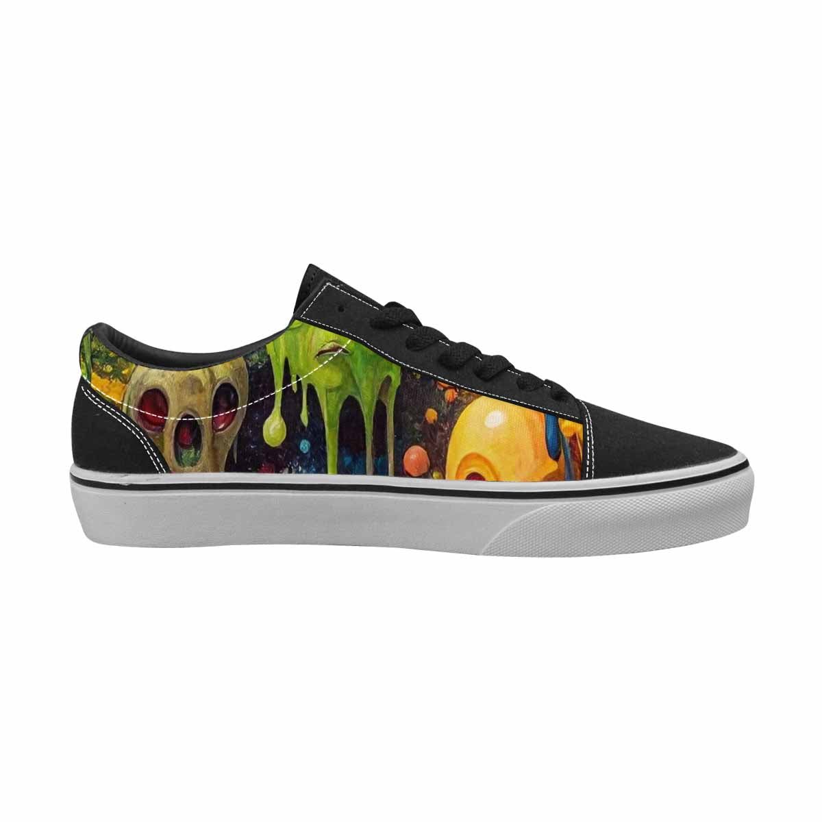 WOMEN'S Aliens  Camo Melting Lace-Up Canvas Aesthetic Shoes
