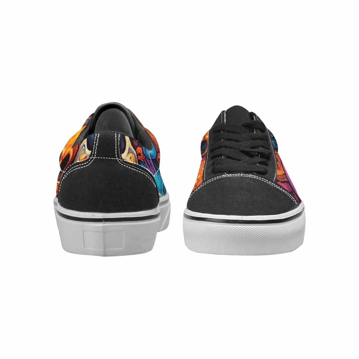 WOMEN'S Skulls (general) Lace-Up Canvas Neon Fantasy Shoes