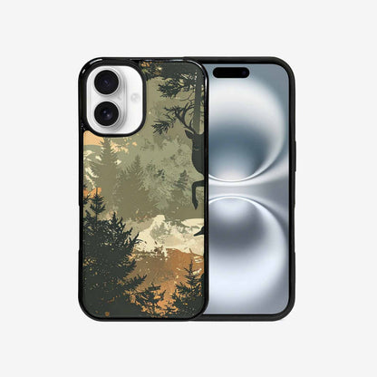 iPhone 16 Case — Hunting Camouflage Pattern With Deer And, Personalized Phone Case