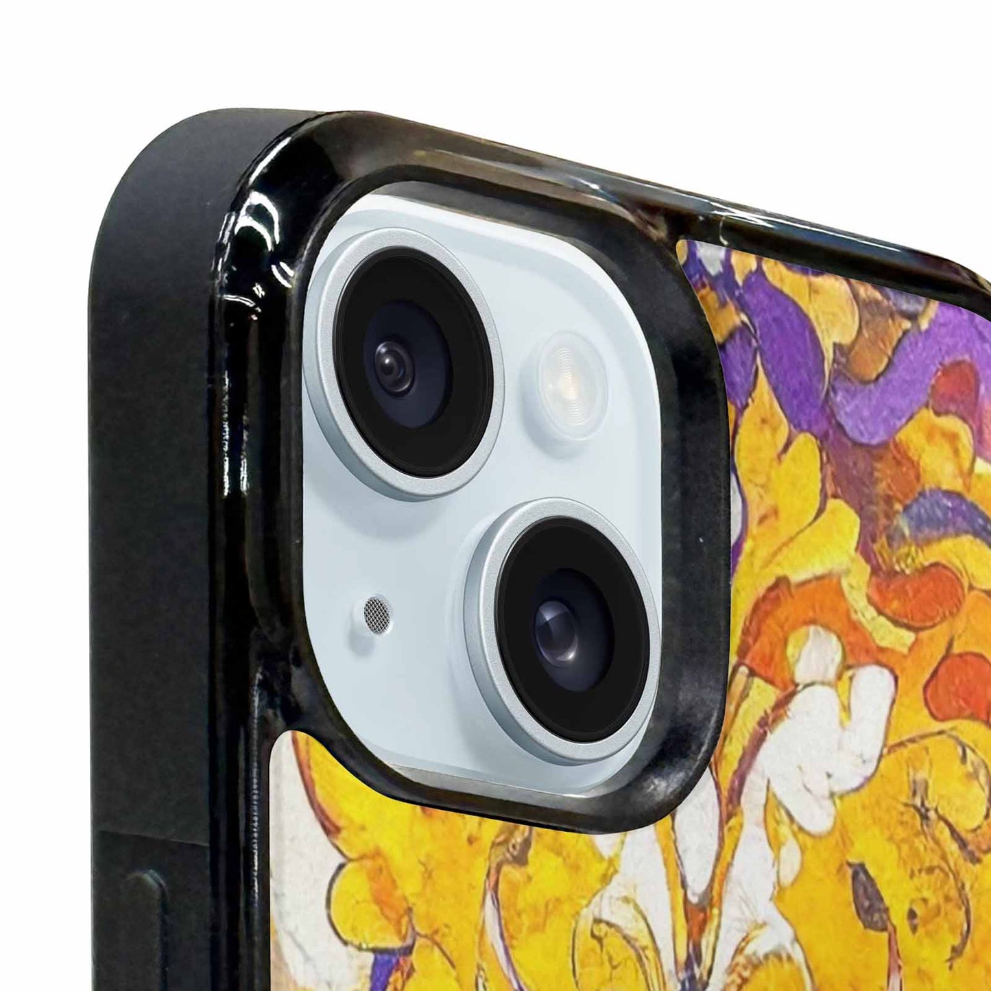 iPhone 15 Plus Case — Nonbinary Flag Color Theme Small Rainbow, Unique Phone Case Design