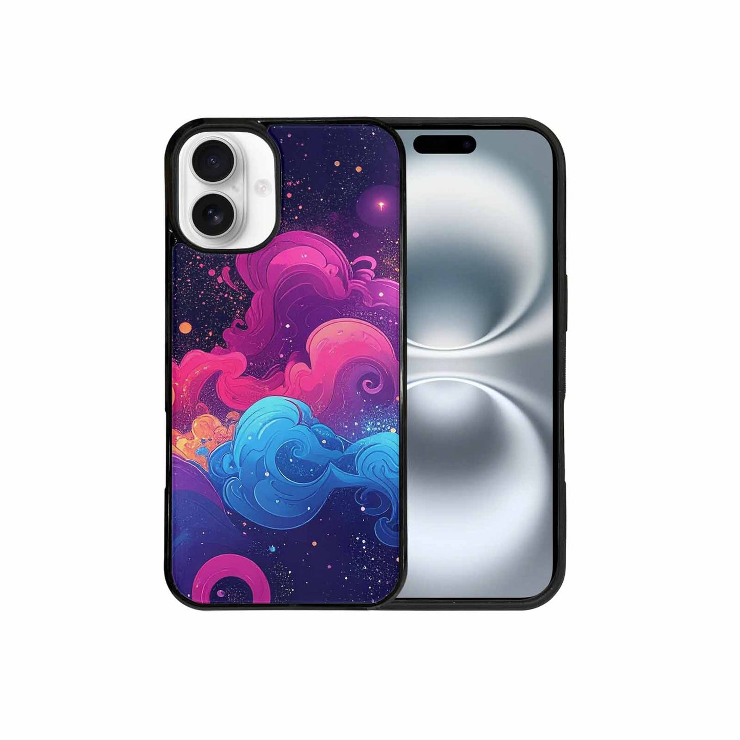 iPhone 16 Plus Case — Rose Galaxy Art Seamless Pattern Vibrant, Custom Made Phone Cover