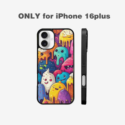 iPhone 16 Plus Case — Melting Ice Cream Monster Charac, Custom Printed Phone Case