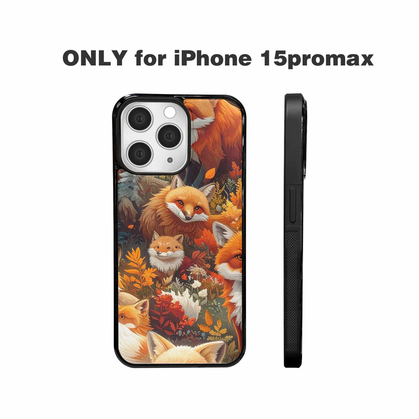 iPhone 15 Pro Max Case — Fox Forest Fox Forest Pattern Hundreds, Custom Made Phone Cover