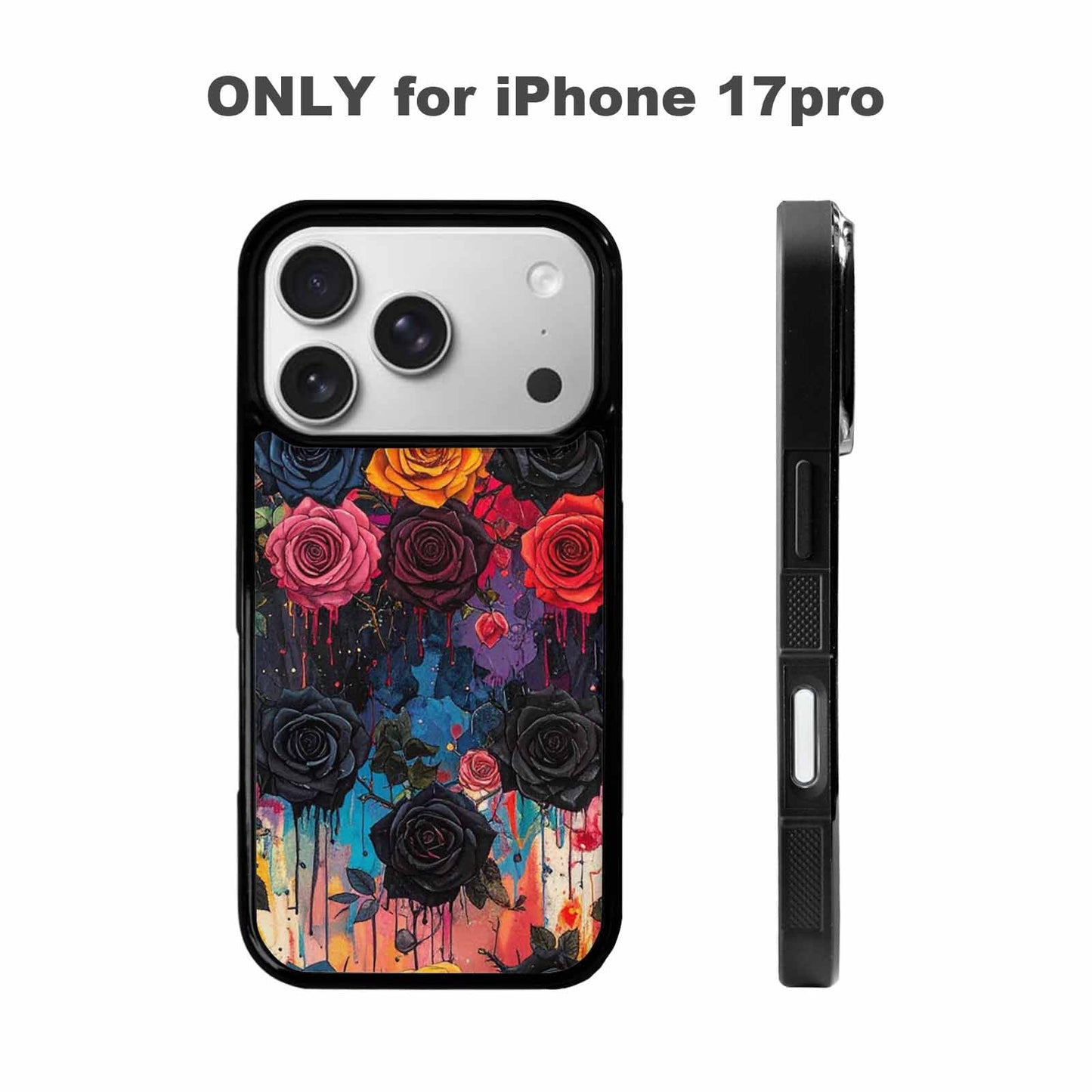 iPhone 17 Pro Case — Gothic Rose Gothic Roses Pattern Gothic, Customized Protective Case