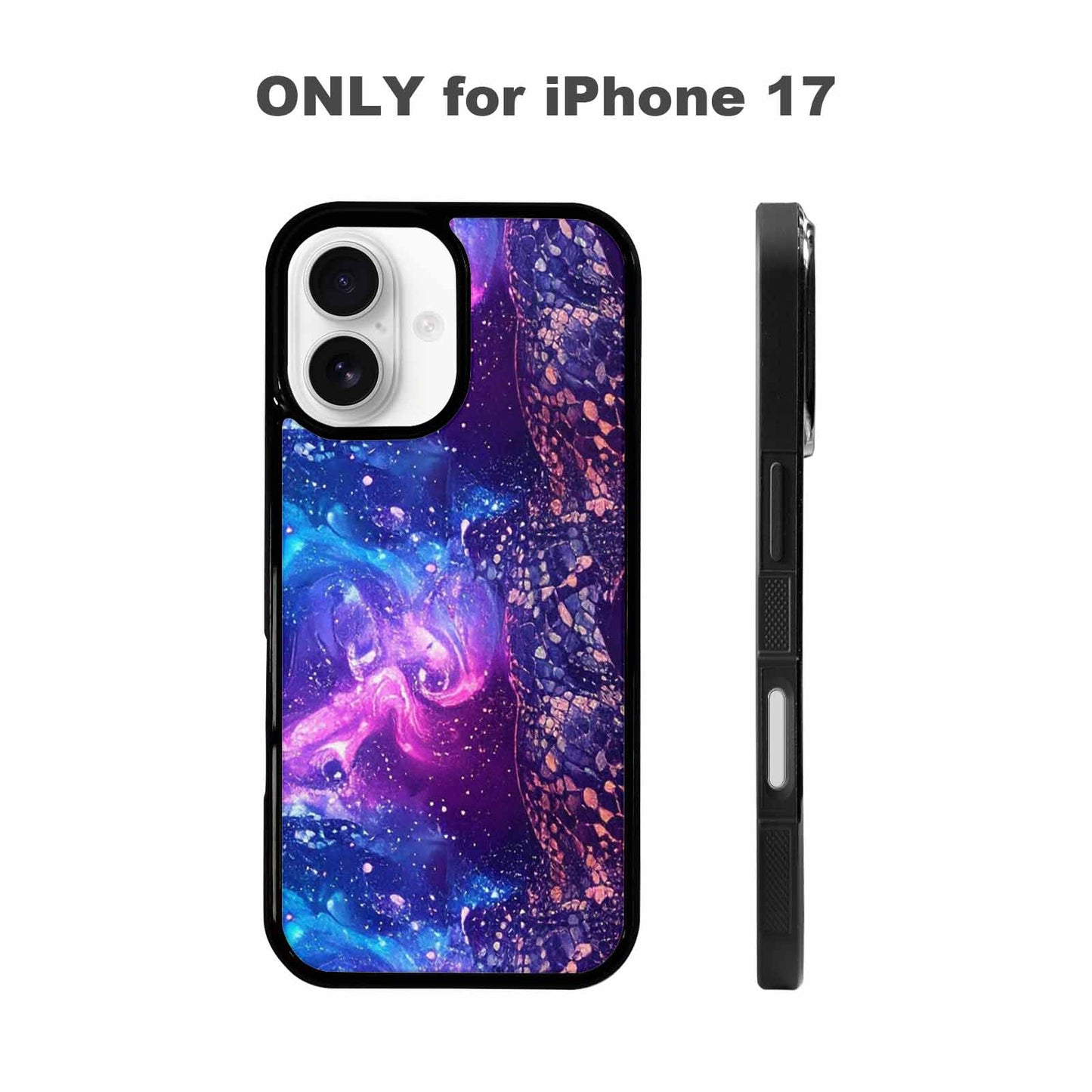 iPhone 17 Case — Snake Print Galaxy Seamless Animal Print, Custom Designed Case Cover