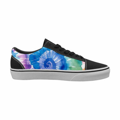 MEN'S Tie Dye Swirl Canvas Lace-Up Wallpaper Art Custom Shoes