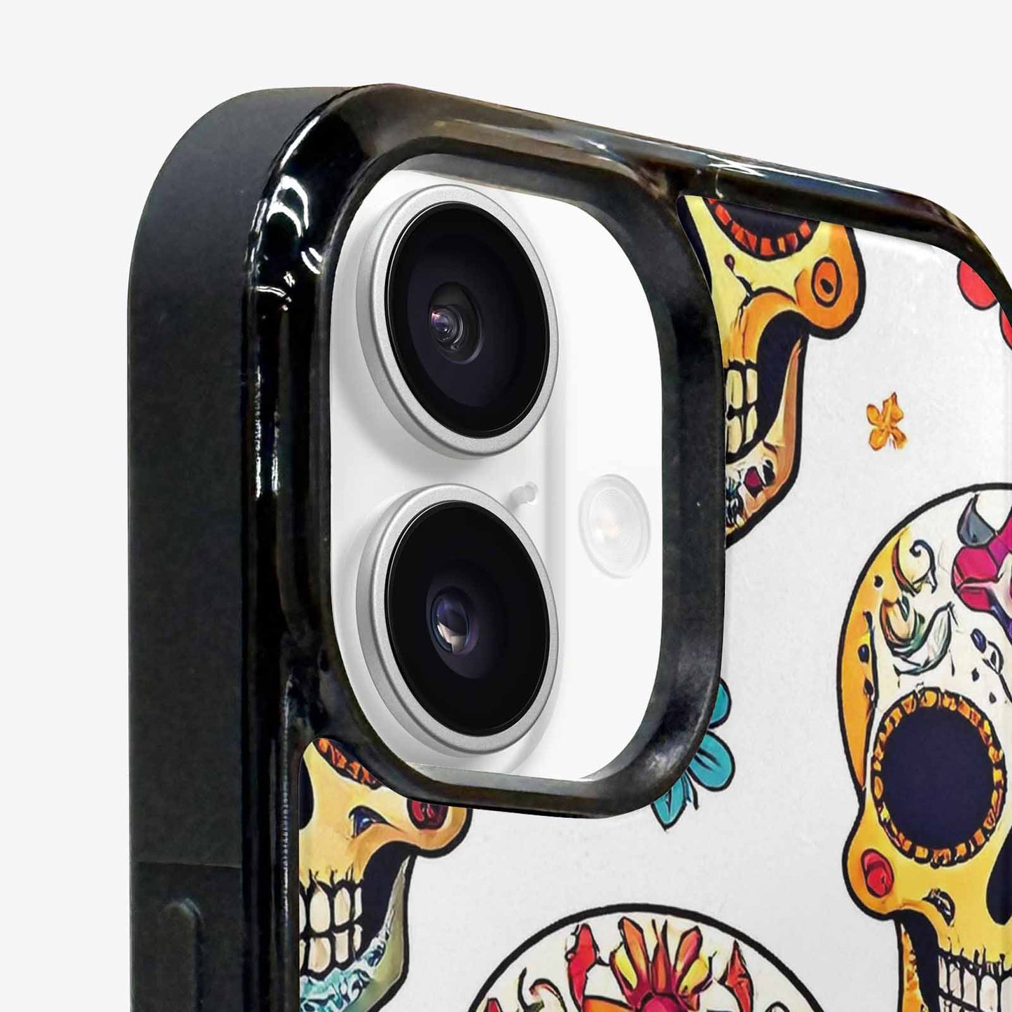 iPhone 16 Case — Vibrant Skull Seamless, Custom Designed Case Cover