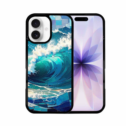 iPhone 17 Case — Wave Crest Splash Wave Watercolor Abstract, Custom Made Phone Cover