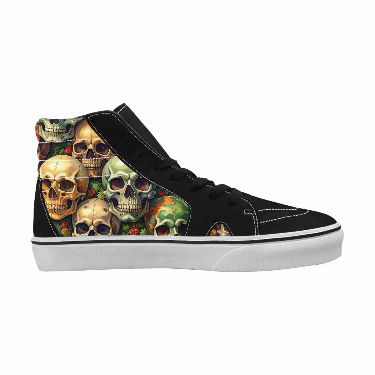 MEN'S Skulls  Camo Skulls High Top Canvas Surreal Shoes