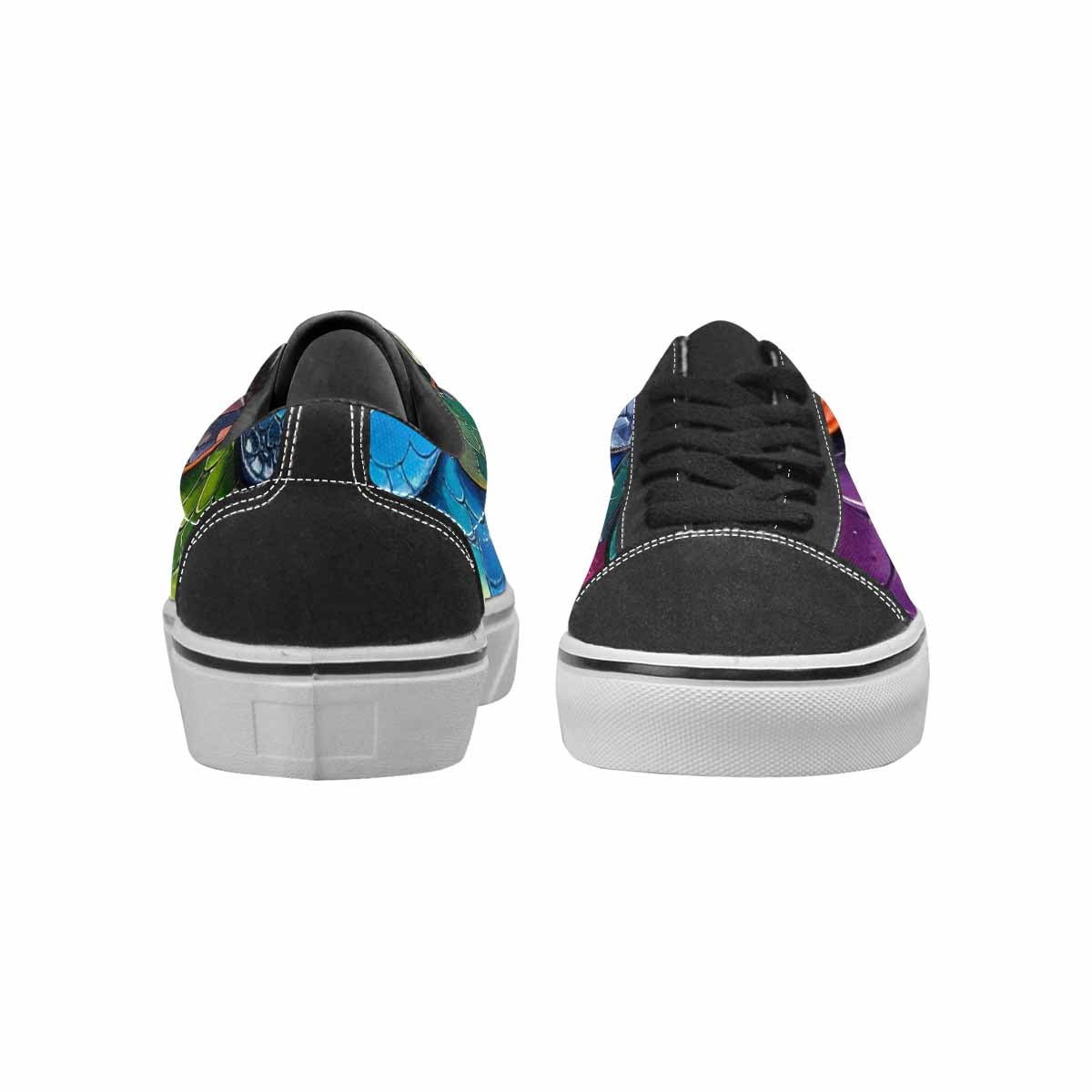WOMEN'S Reptile Scale Lace-Up Canvas Melting Art Sneakers
