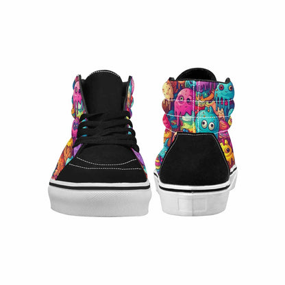 MEN'S Melting Ice Cream Monster High Top Canvas Vivid Sneakers