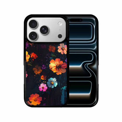 iPhone 17 Pro Case — Shadowy Glitch Floral Pattern Hundreds Floral, Custom Phone Case