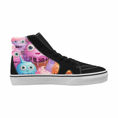 MEN'S Melting Icecream Cone Monster High Top Canvas Aesthetic Custom Sneakers