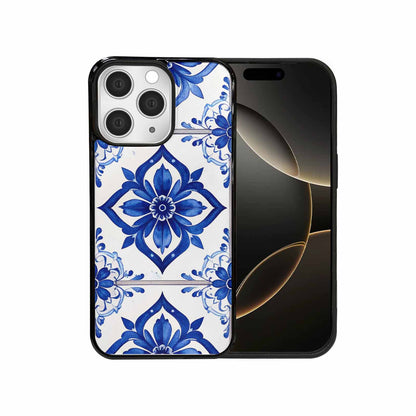 iPhone 15 Pro Max Case — Mexican Talavera Tile Pattern Floral Geometric, Custom Designed Case Cover