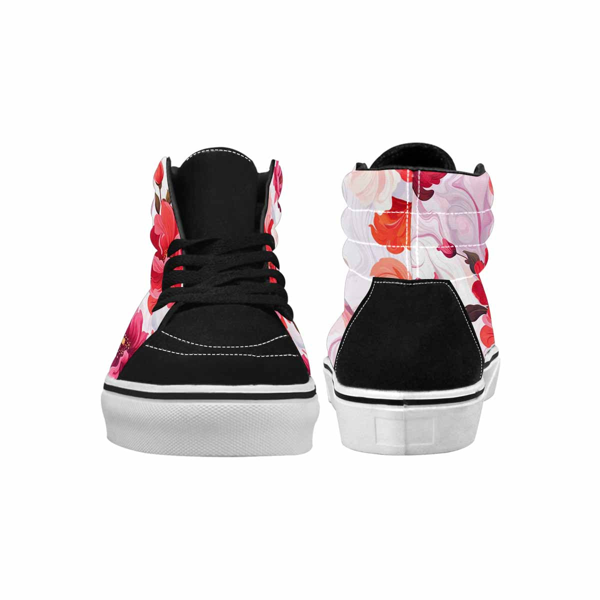 MEN'S Marble Floral High Top Canvas Vibrant Chaos Shoes