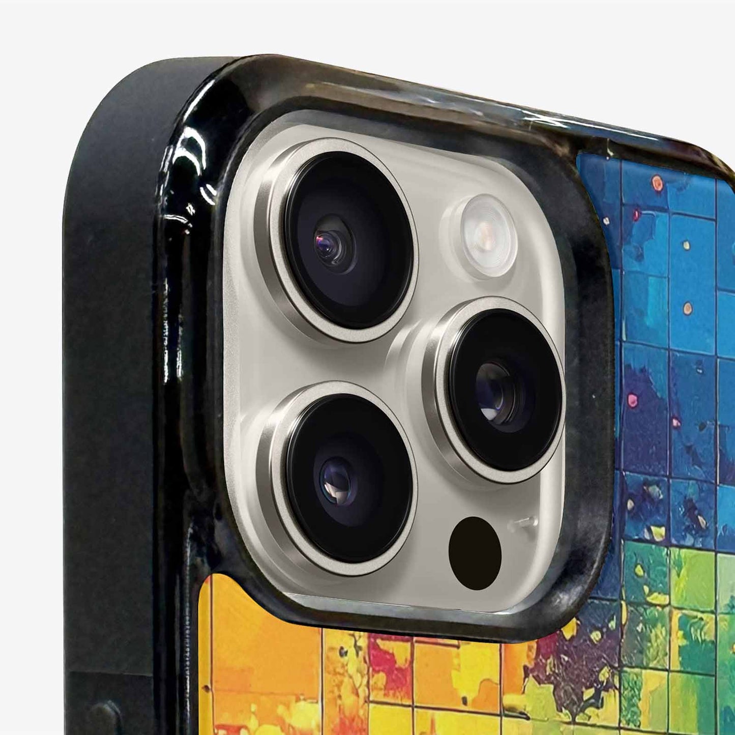 iPhone 15 Pro Max Case — Pixel Art 8 Bit Burst Pattern, Custom Print Case Cover