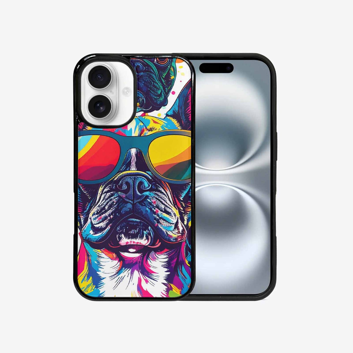 iPhone 16 Case — French Bulldog Pop Art Pattern, Personalized Phone Case