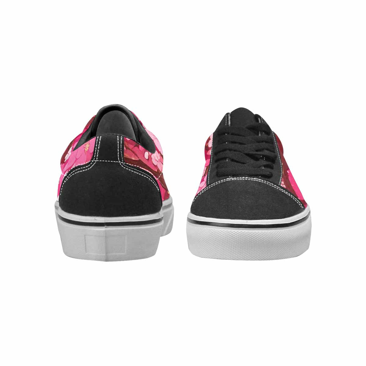 WOMEN'S Cherry Blossom Branch Cherry Lace-Up Canvas Dreamlike Custom Shoes