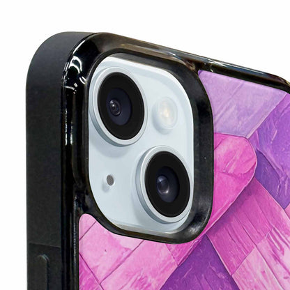 iPhone 15 Plus Case — Bisexual Flag Color Theme Small Rainbow, Custom Designed Case Cover