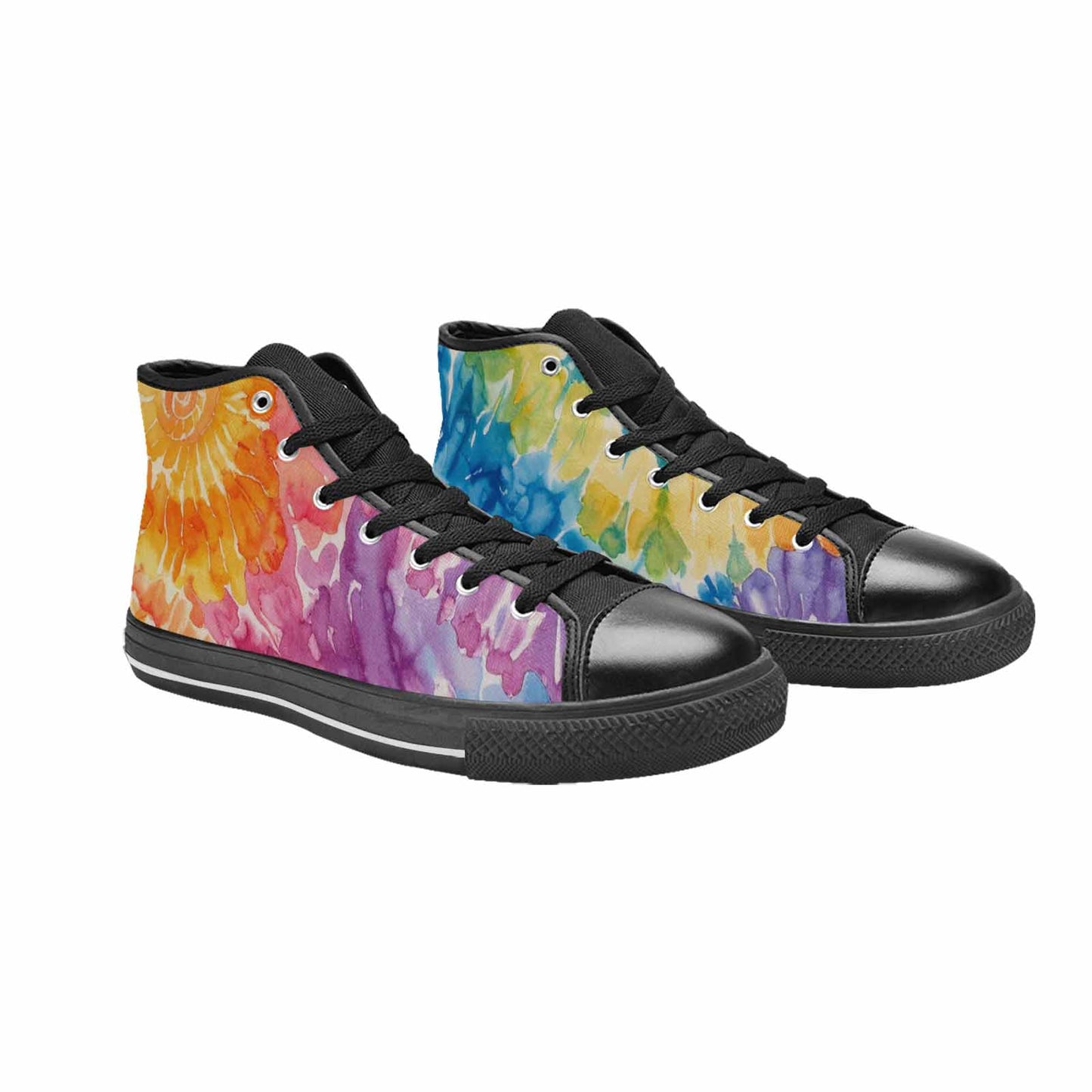 MEN'S Tie Dye Swirl High Top Canvas Vivid Shoes