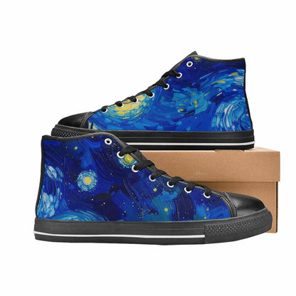 MEN'S Starry Night Van Gogh High Top Canvas Y2K Sneakers
