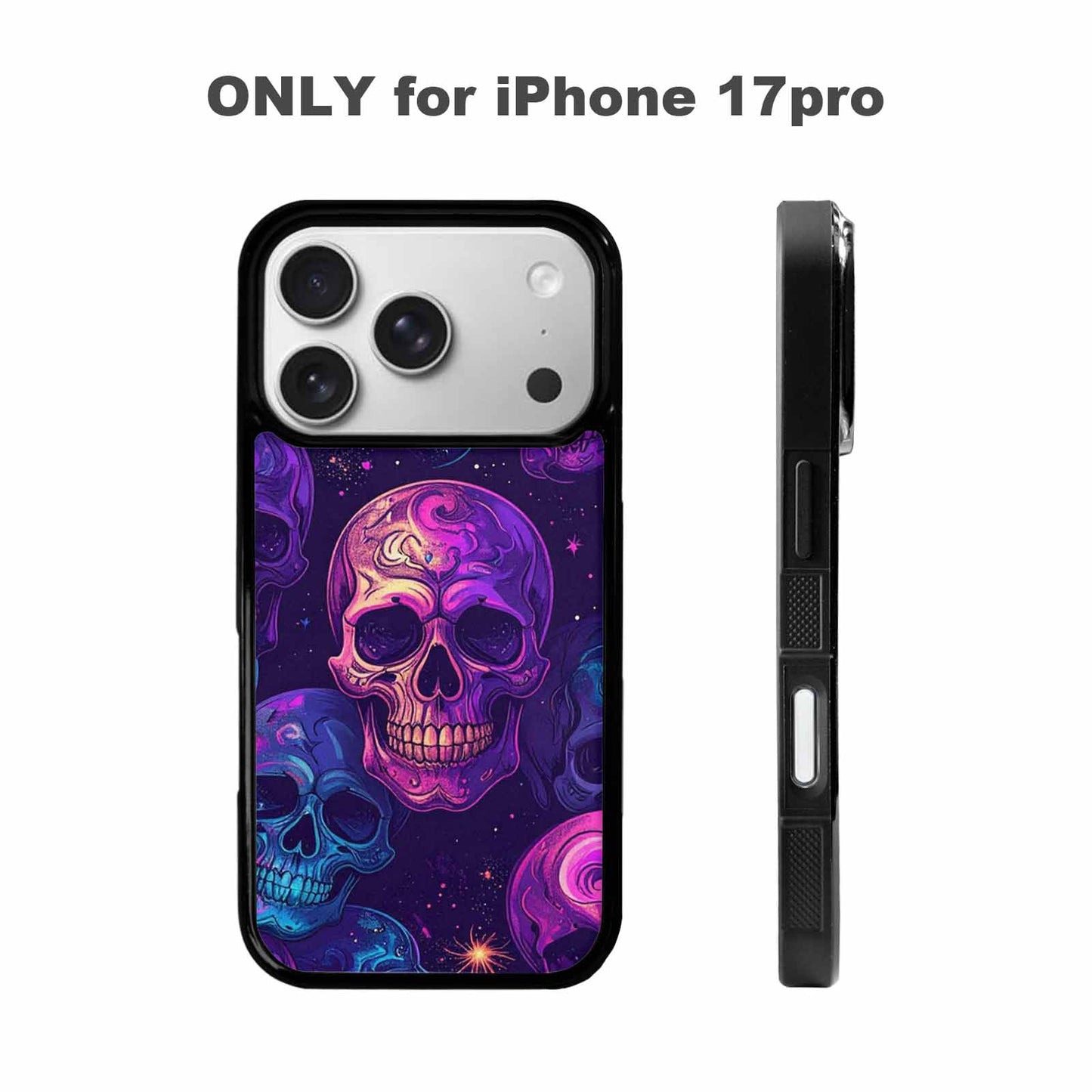 iPhone 17 Pro Case — Galaxy Skulls Art Seamless Tons Gothic, Original Design Phone Case