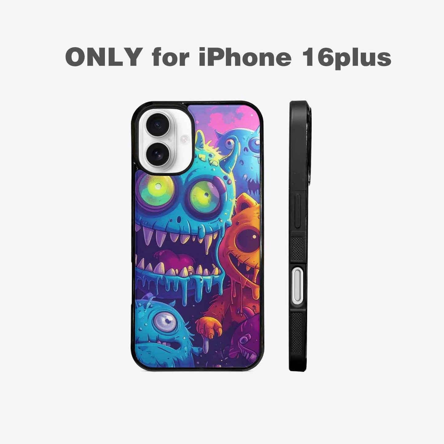 iPhone 16 Plus Case — Overlapping Endlessly No Empty Space Monsters, Original Design Phone Case