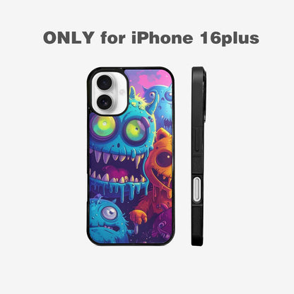iPhone 16 Plus Case — Overlapping Endlessly No Empty Space Monsters, Original Design Phone Case