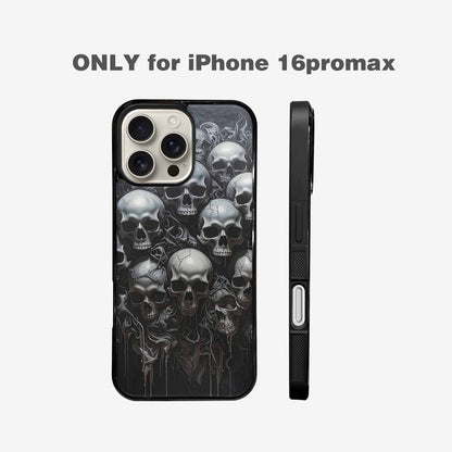 iPhone 16 Pro Max Case — Grey Dark Black And Grey Tones, Custom Art Phone Cover