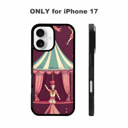iPhone 17 Case — Vintage Circus Art Pattern Retro Vintage, Personalized Phone Case