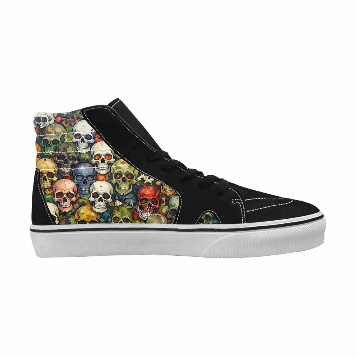 MEN'S Skulls High Top Canvas Neon Fantasy Shoes