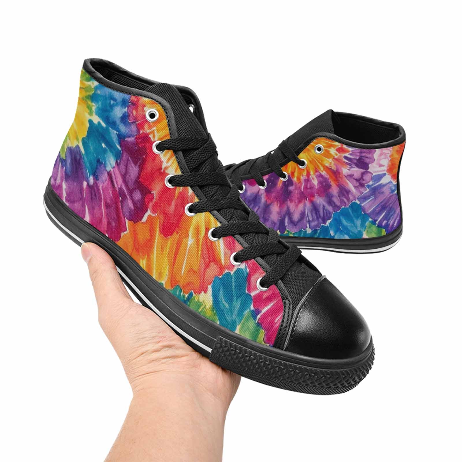 MEN'S Tie Dye Swirl High Top Canvas Surreal Shoes